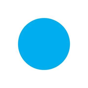 Eps10 vector illustration of a blue fill circle icon, sign, or symbol Stock Illustration