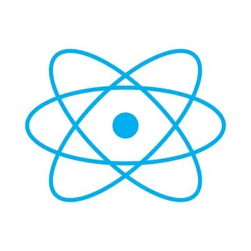Eps10 vector illustration of a blue science icon, sign, or symbol Stock Illustration