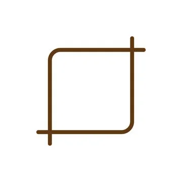 Eps10 vector illustration of a brown crop icon, sign, or symbol Stock Illustration
