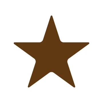 Eps10 vector illustration of a brown fill star icon in simple flat trendy Stock Illustration