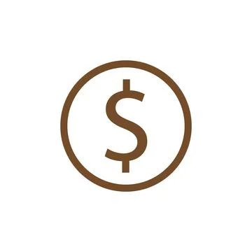 Eps10 vector illustration of a brown line money icon, sign, or symbol Stock Illustration