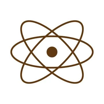 Eps10 vector illustration of a brown science icon, sign, or symbol Stock Illustration