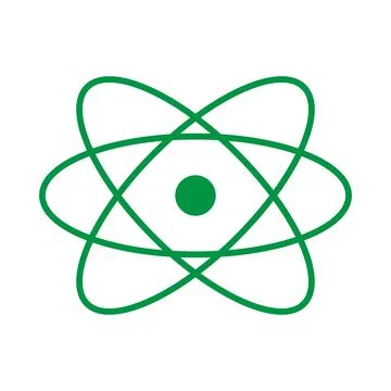 Eps10 vector illustration of a green science icon, sign, or symbol Stock Illustration