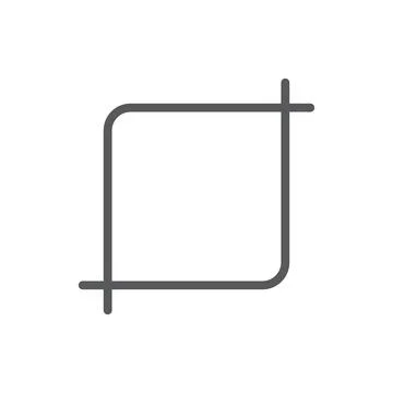 Eps10 vector illustration of a grey crop icon, sign, or symbol Stock Illustration