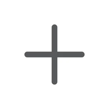 Eps10 vector illustration of a grey fill plus or positive icon, sign Stock Illustration