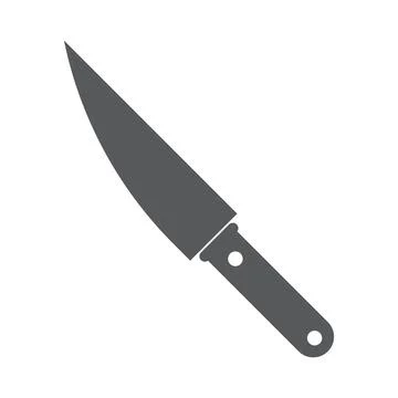 Eps10 vector illustration of a grey fill knife icon, sign, or symbol Stock Illustration