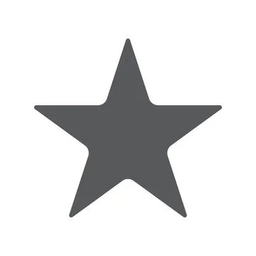 Eps10 vector illustration of a grey fill star icon in simple flat trendy Stock Illustration