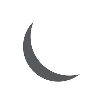 Eps10 vector illustration of a grey fill moon icon, sign, or symbol Stock Illustration