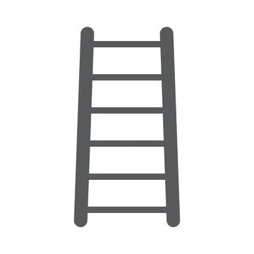 Eps10 vector illustration of a grey fill ladder icon, sign, or symbol Stock Illustration