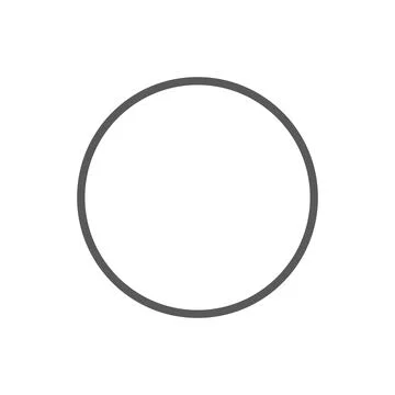 Eps10 vector illustration of a grey outline circle icon, sign, or symbol Stock Illustration