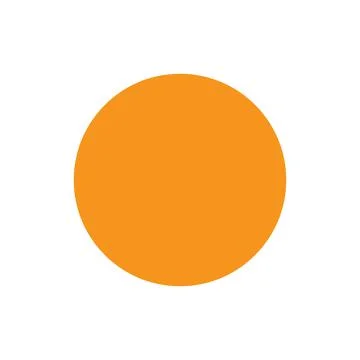 Eps10 vector illustration of an orange fill circle icon, sign, or symbol Stock Illustration