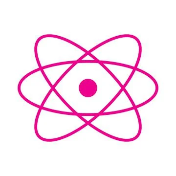 Eps10 vector illustration of a pink science icon, sign, or symbol Stock Illustration