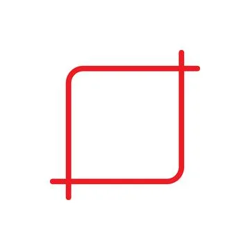 Eps10 vector illustration of a red crop icon, sign, or symbol Stock Illustration