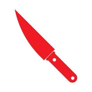 Eps10 vector illustration of a red fill knife icon, sign, or symbol Stock Illustration