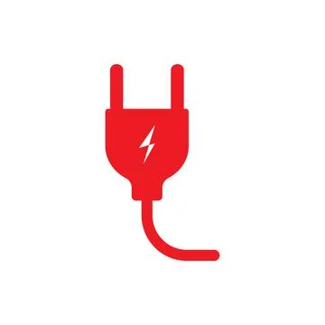 Eps10 vector illustration of a red fill plug icon, sign, or symbol イラスト素材