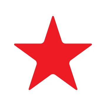 Eps10 vector illustration of a red fill star icon in simple flat trendy Stock Illustration