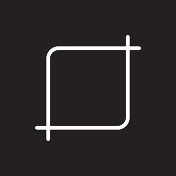 Eps10 vector illustration of a white crop icon, sign, or symbol Stock Illustration