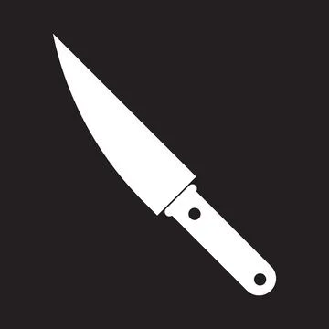 Eps10 vector illustration of a white fill knife icon, sign, or symbol Stock Illustration