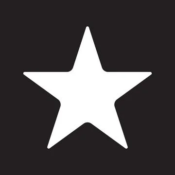 Eps10 vector illustration of a white fill star icon in simple flat trendy Stock Illustration