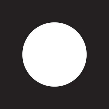 Eps10 vector illustration of a white fill circle icon, sign, or symbol Stock Illustration