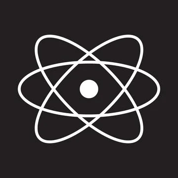Eps10 vector illustration of a white science icon, sign, or symbol Stock Illustration