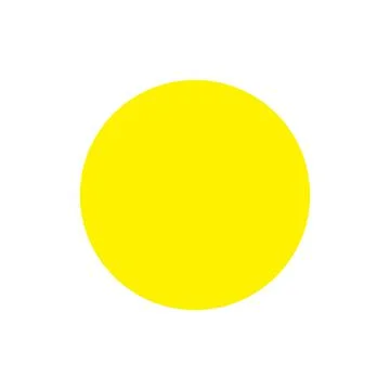 Eps10 vector illustration of a yellow fill circle icon, sign, or symbol Stock Illustration