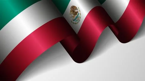 EPS10 Vector Patriotic background with flag of Mexico. An element of impact.. Stock Illustration