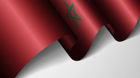 EPS10 Vector Patriotic background with flag of Morocco. An element of impac.. Stock Illustration