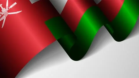 EPS10 Vector Patriotic background with flag of Oman. An element of impact f.. Stock Illustration