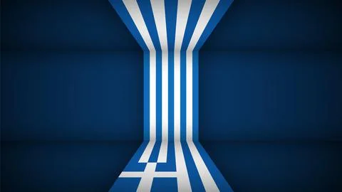 EPS10 Vector Patriotic background with Greece flag colors. Illustrazione stock