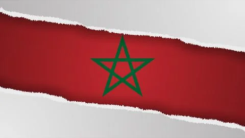 EPS10 Vector Patriotic background with Morocco flag colors. Illustrazione stock