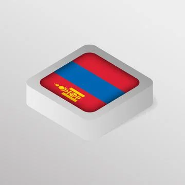 EPS10 Vector Patriotic shield with flag of Mongolia. イラスト素材