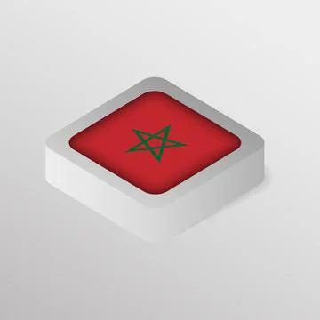 EPS10 Vector Patriotic shield with flag of Morocco. Illustrazione stock