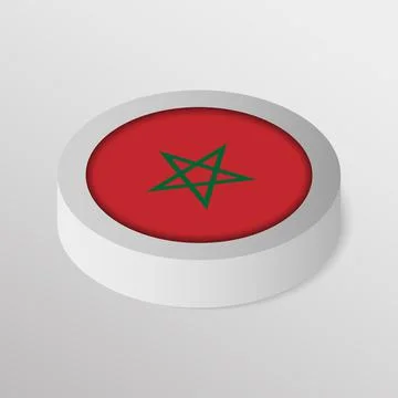 EPS10 Vector Patriotic shield with flag of Morocco. 스톡 일러스트