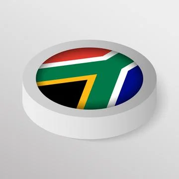 EPS10 Vector Patriotic shield with flag of SouthAfrica. Stock Illustration