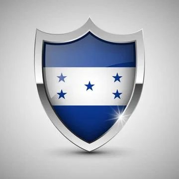 EPS10 Vector Patriotic shield with flag of Honduras. EPS10 Vector Patrioti... Stock Photos