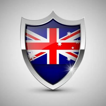EPS10 Vector Patriotic shield with flag of Australia. EPS10 Vector Patriot... 스톡 사진