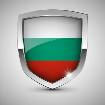 EPS10 Vector Patriotic shield with flag of Bulgaria. EPS10 Vector Patrioti... Stock Photos