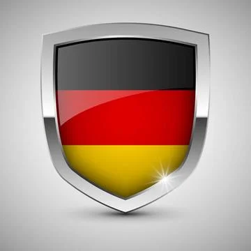 EPS10 Vector Patriotic shield with flag of Germany. EPS10 Vector Patriotic... Stock Photos