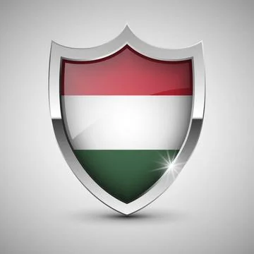 EPS10 Vector Patriotic shield with flag of Hungary. EPS10 Vector Patriotic... Stock Photos