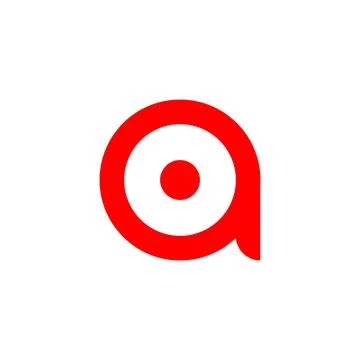 Eps10 vector red initial letter a logo Stock Illustration