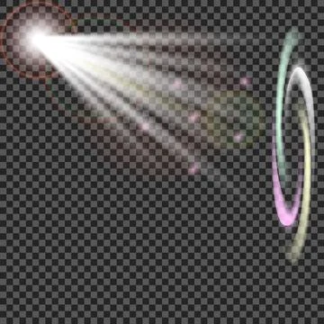 EPS10. Vector spotlight. Light effect Illustrazione stock