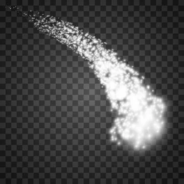 EPS10. Vector white glitter wave abstract illustration. White star dust trail Stock Illustration