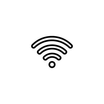 Eps10 vector wifi line art icon Stock Illustration