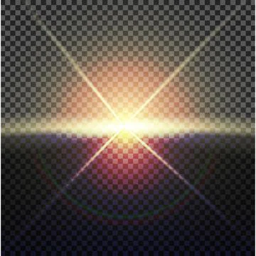 Eps10.Vector transparent sunlight special lens flare light effect. Stock Illustration