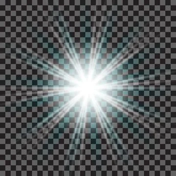 Eps10.Vector transparent sunlight special lens flare light effect. Stock Illustration