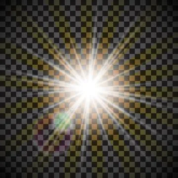 Eps10.Vector transparent sunlight special lens flare light effect. Stock Illustration