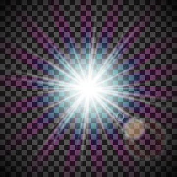 Eps10.Vector transparent sunlight special lens flare light effect. Stock Illustration