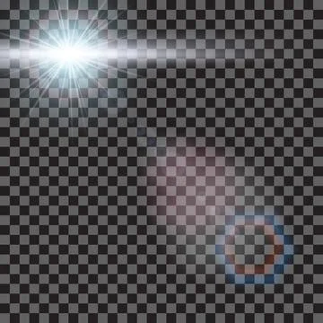 Eps10.Vector transparent sunlight special lens flare light effect. Stock Illustration