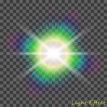 Eps10.Vector transparent sunlight special lens flare light effect. Stock Illustration